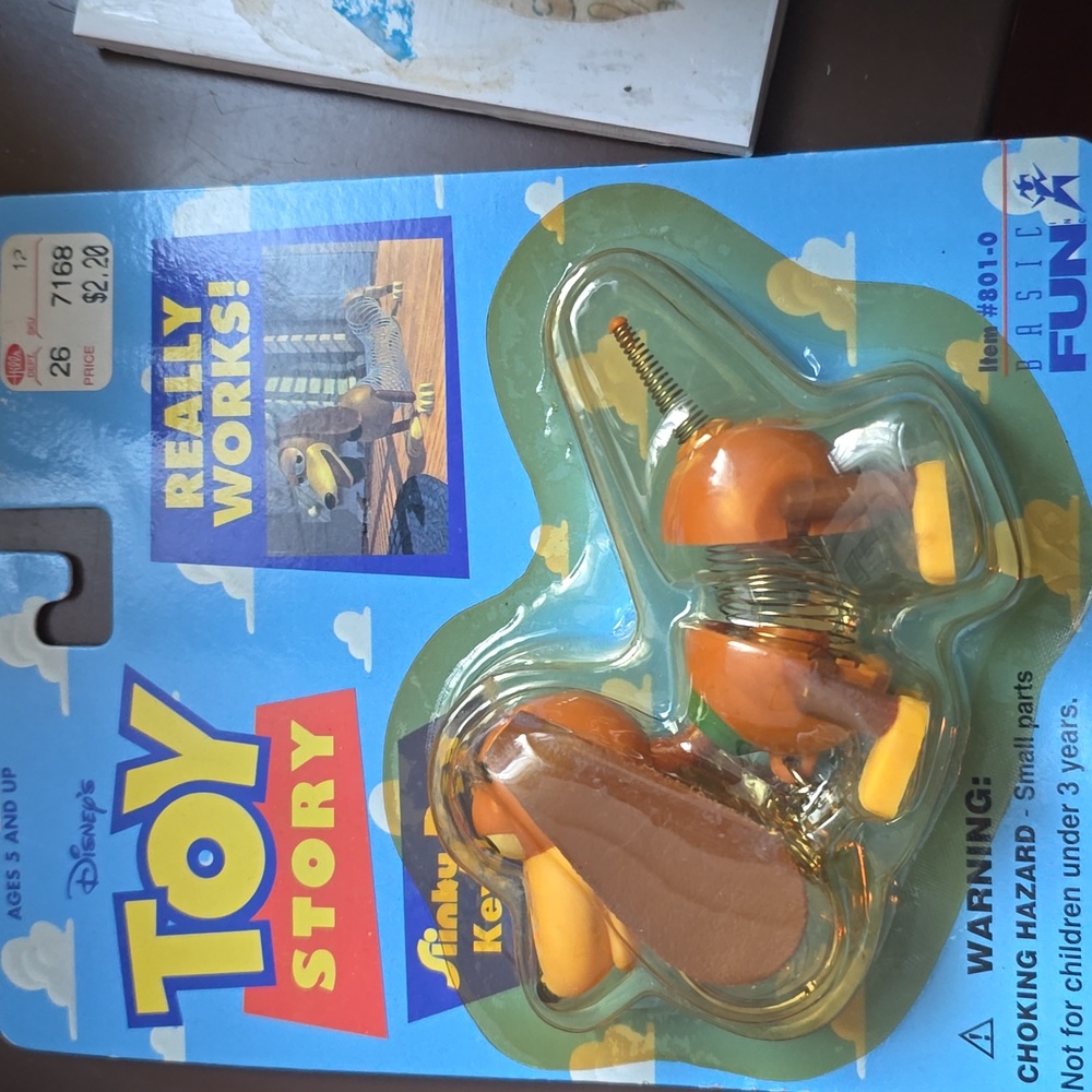 Toy Story 1996 Slinky Dog Keychain by Basic Fun Works Original Release